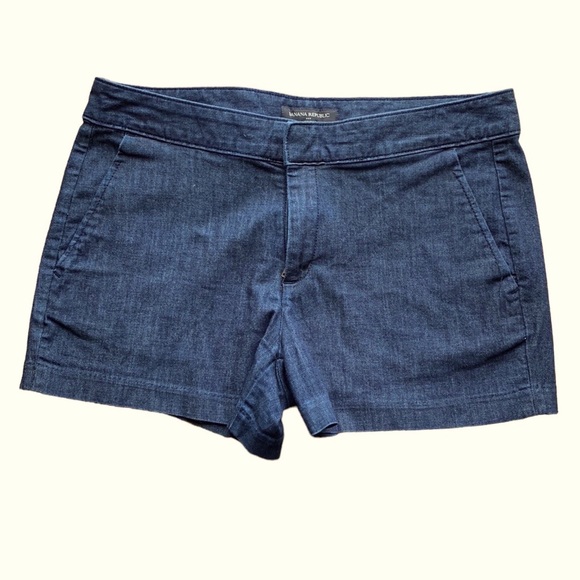 Banana Republic Pants - BANANA REPUBLIC WOMENS HAMPTON FIT DARK BLUE DENIM SHORTS POCKETS SIZE 29/8